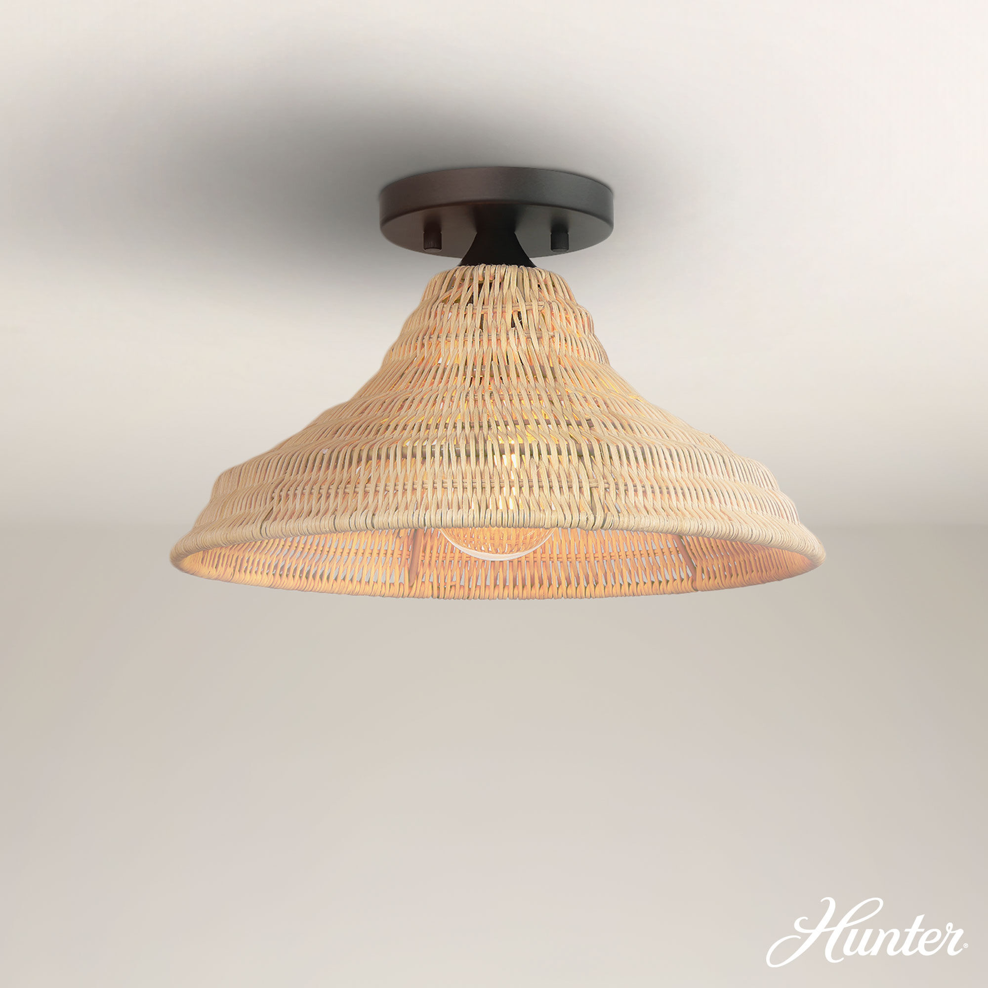 Agoura 1 Light 14 inch Matte Black Flush Mount Ceiling Light, Medium