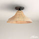 Agoura 1 Light 14 inch Matte Black Flush Mount Ceiling Light, Medium
