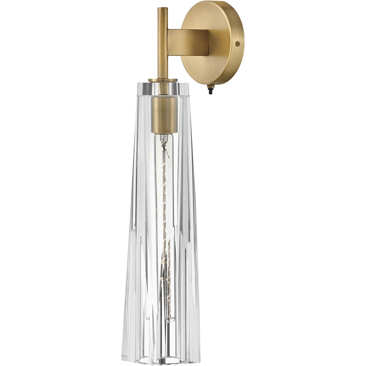 Cosette LED 5 inch Heritage Brass Sconce Wall Light in Heritage Brass / Clear