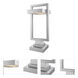 Luttrel LED 24.25 inch Silver Outdoor Pier Mounted Fixture