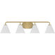 Blair 4 Light 35 inch Warm Brass Bath Wall Light