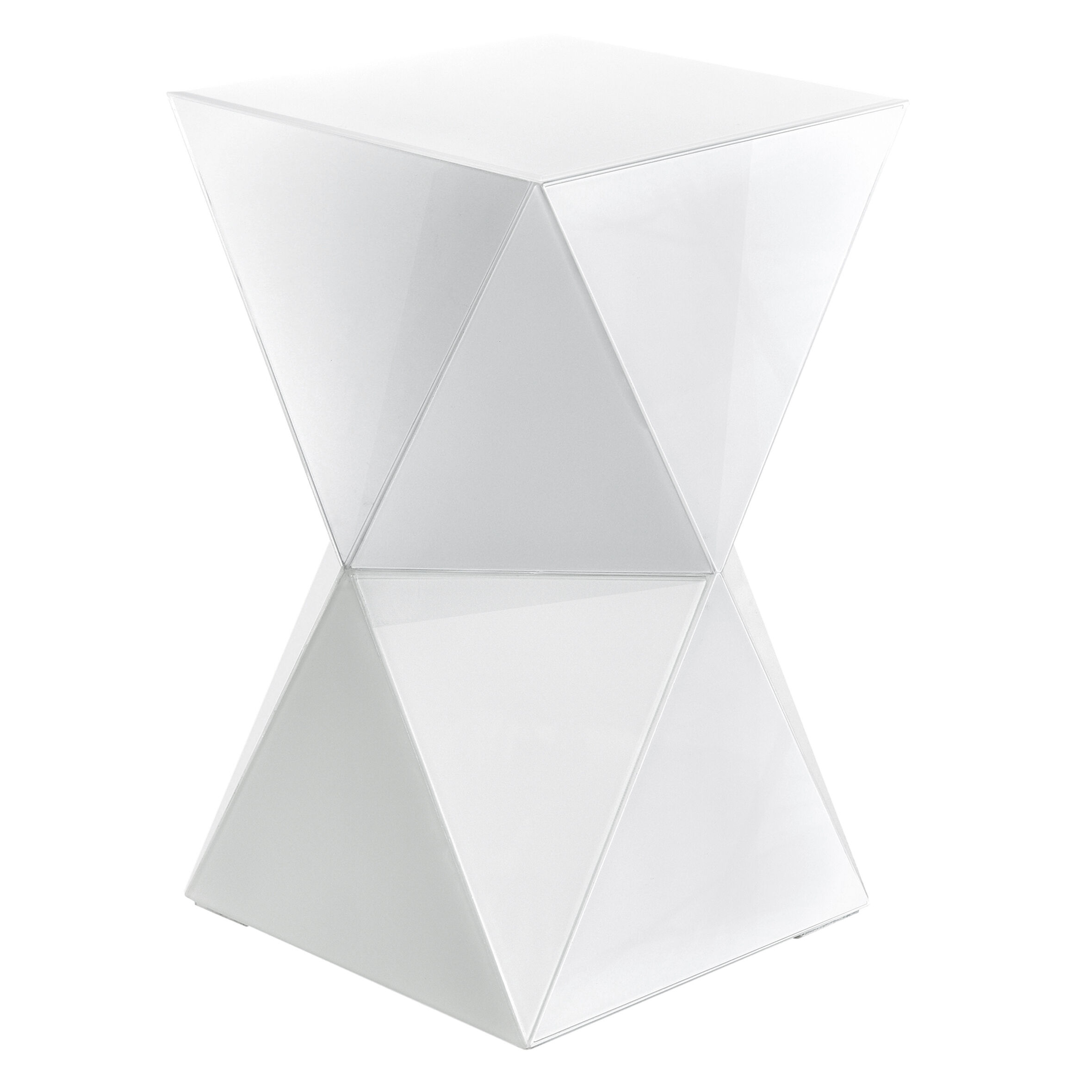 Prism 20.8 X 12.4 inch White Side Table