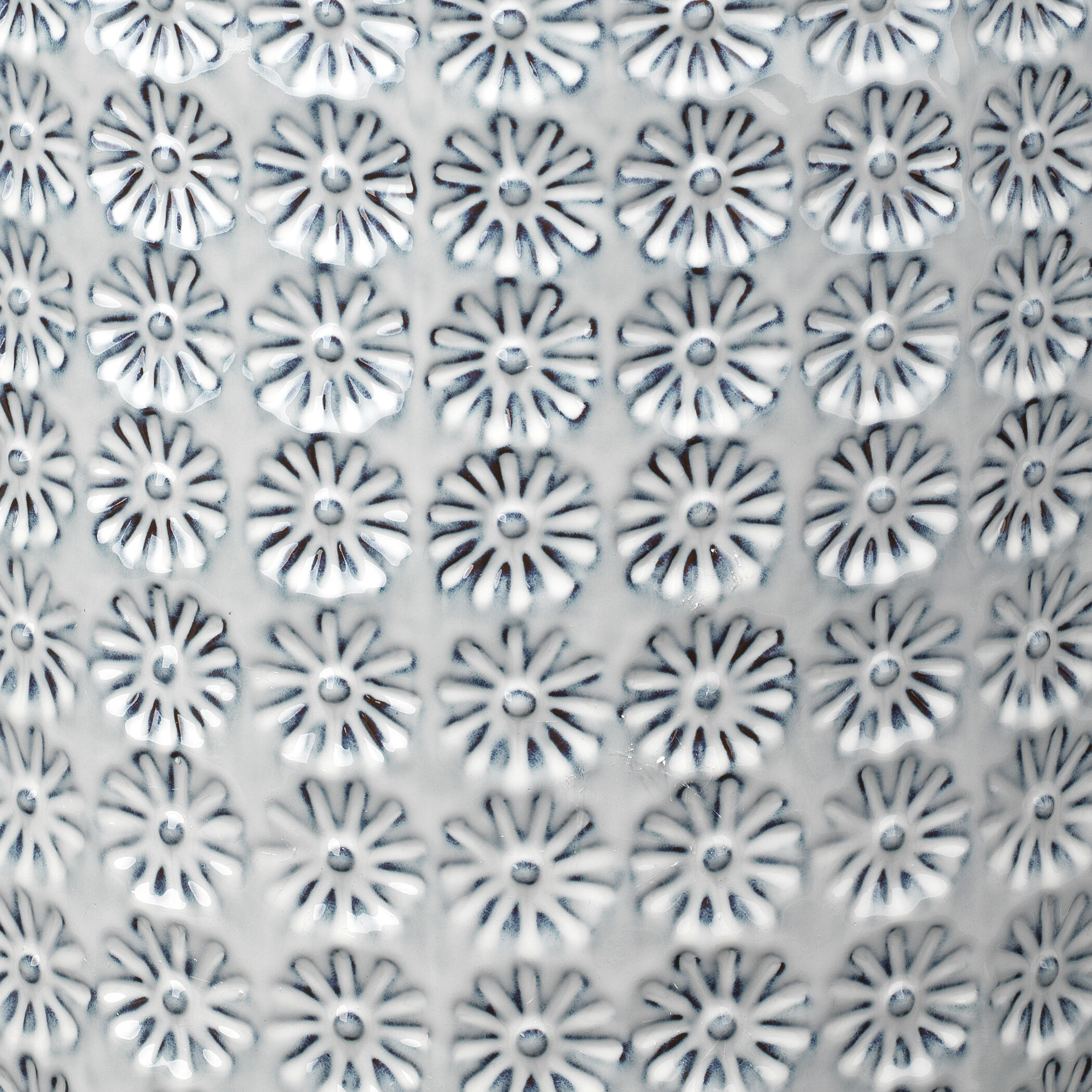 Wildflower 18 X 13 inch White & Grey Reactive Glaze Side Table