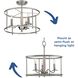 Durrell 3 Light 16 inch Brushed Nickel Semi-Flush Mount Convertible Ceiling Light