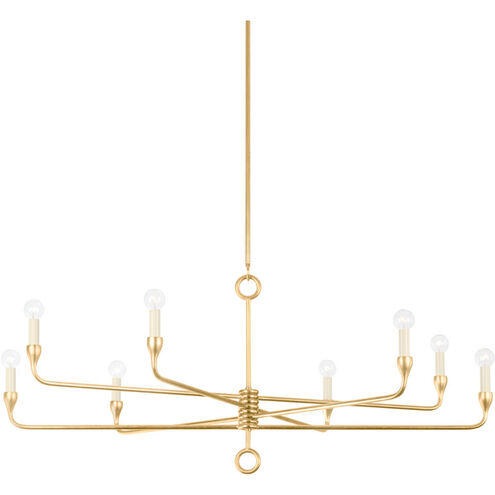 Orson 8 Light 41.5 inch Vintage Gold Leaf Chandelier Ceiling Light
