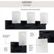 Merry 3 Light 24 inch Matte Black Bath Vanity Light Wall Light
