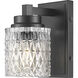 Jacqueline 1 Light 4.75 inch Matte Black Wall Sconce Wall Light
