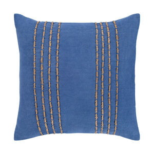 San Leandro Bay 18 X 18 inch Dark Blue/Tan Pillow Cover, Square