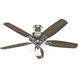 Builder 52 inch Brushed Nickel with Light Gray Oak/Warm Grey Oak Blades Ceiling Fan