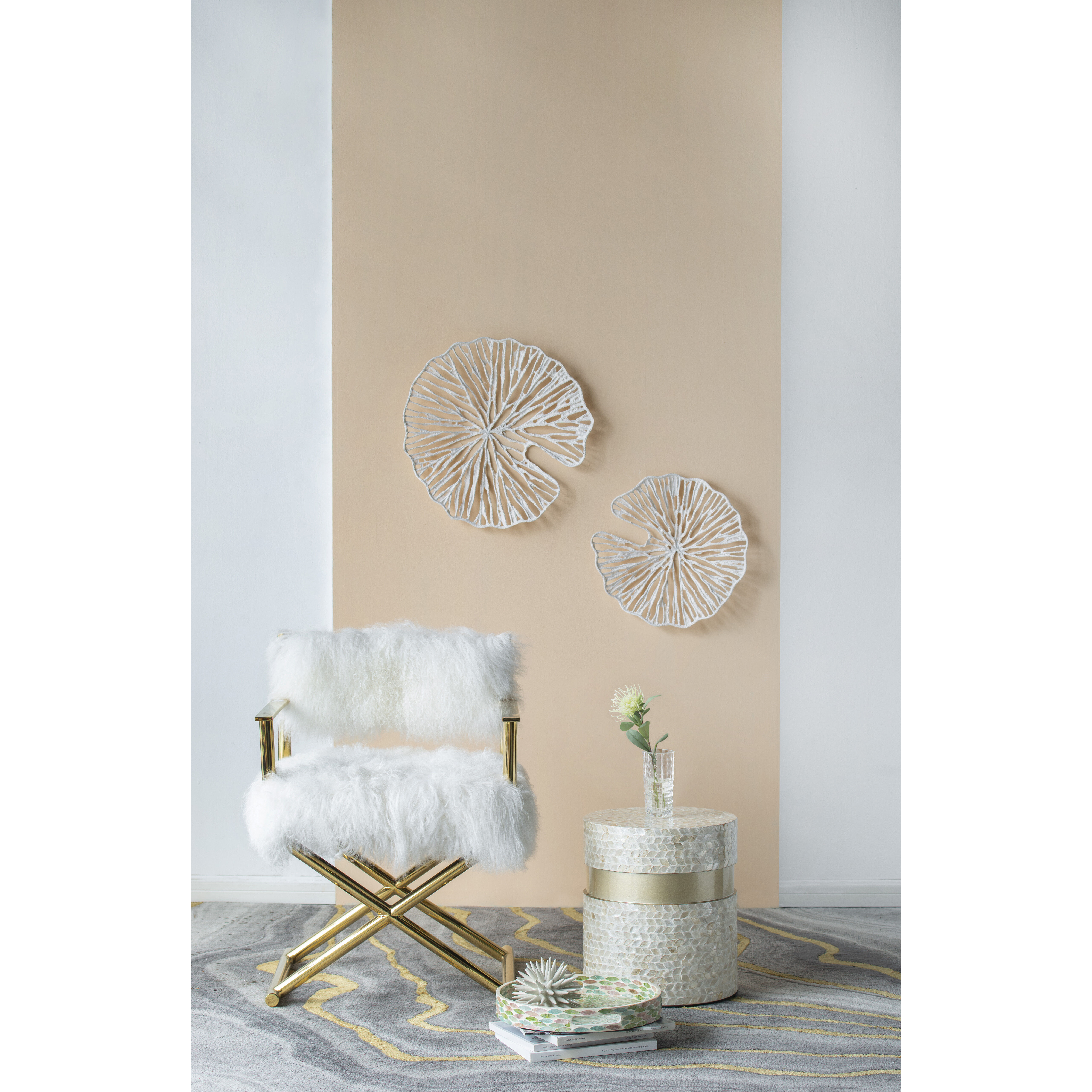 Leaf Patterned White Wall DTcor, Botanical