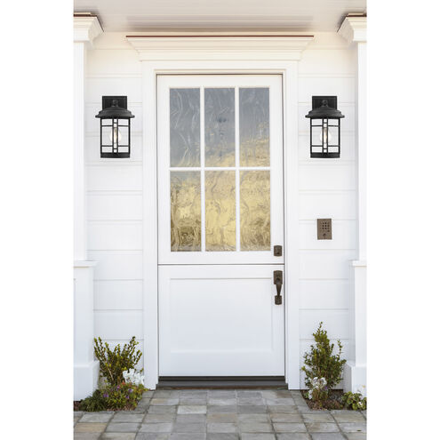 Barrister 1 Light 12 inch Weathered Pewter Outdoor Wall Lantern