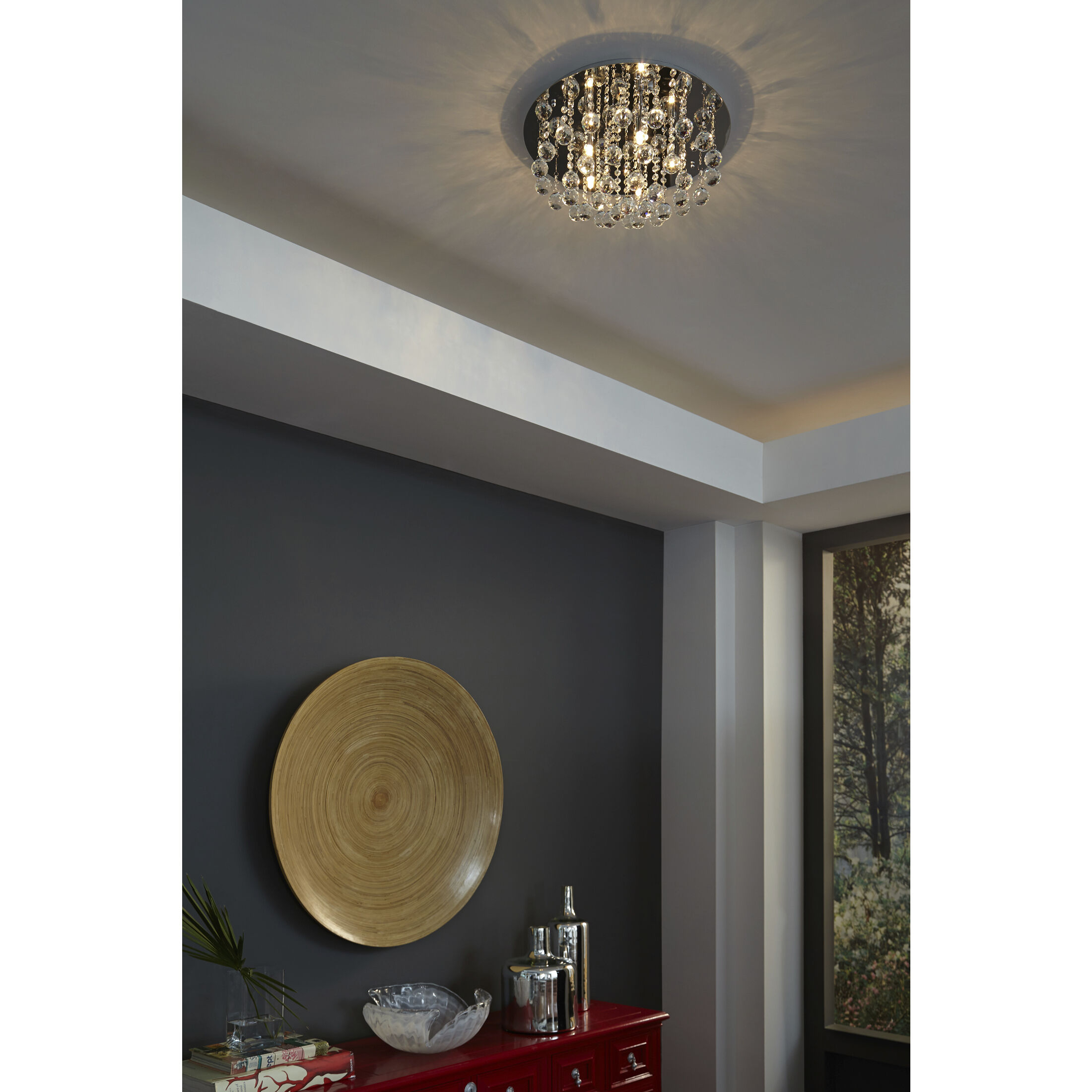 Bordeaux 5 Light 20 inch Polished Chrome Flush Mount Ceiling Light