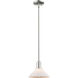 Arcadia Orwell 1 Light 8.38 inch Polished Nickel Mini Pendant Ceiling Light in Matte White