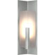 Summit 1 Light 27.3 inch Coastal Burnished Steel Outdoor Sconce in Frosted, Medium