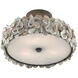Oyster Shell 3 Light 19 inch Textured Bronze Semi-Flush Mount Ceiling Light