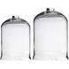 Open-Top Clear Glass Dome, Set of 2