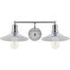 Etude 2 Light 21 inch Chrome Wall Sconce Wall Light