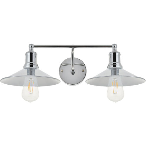 Etude 2 Light 21 inch Chrome Wall Sconce Wall Light