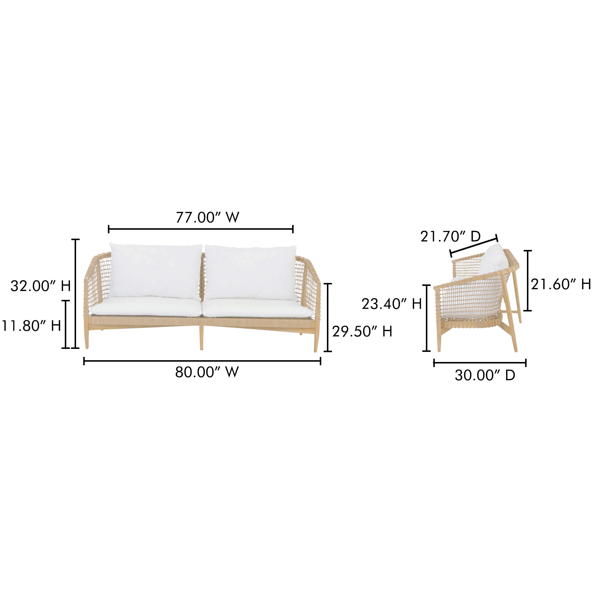 Kuna Natural Outdoor Sofa