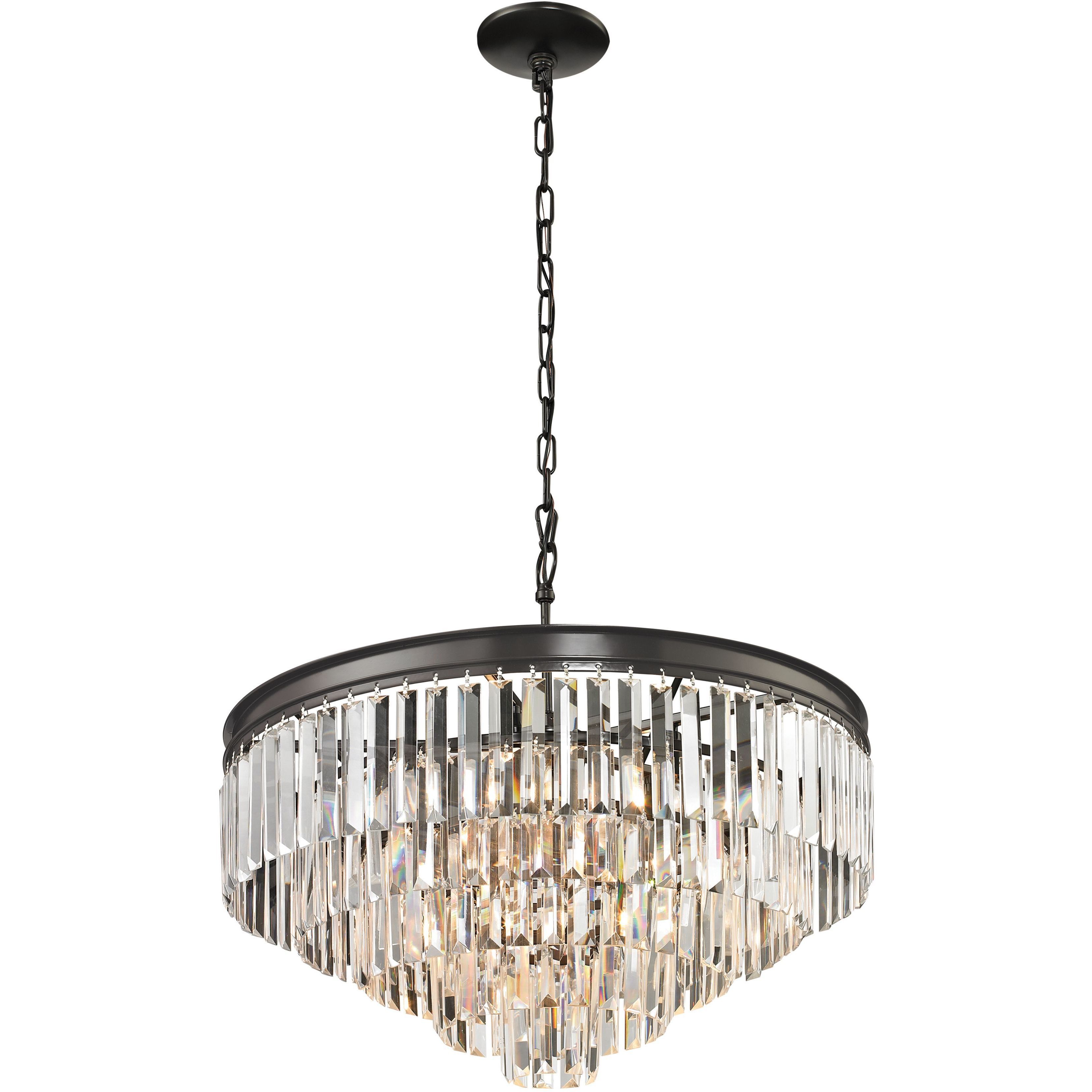 Palacial 6 Light 24 inch Oil Rubbed Bronze Chandelier Ceiling Light