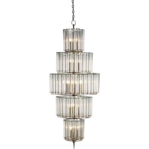 Bevilacqua 18 Light 27 inch Silver Leaf Chandelier Ceiling Light, Large