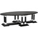 Desoto 66 X 38 inch Hand Rubbed Black with Solid White Coffee Table