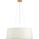 Barbara Barry Halo LED 27.25 inch Soft Brass Fabric Hanging Shade Ceiling Light