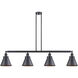 Franklin Restoration Appalachian 4 Light 52 inch Matte Black Island Light Ceiling Light, Franklin Restoration