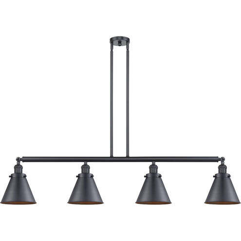 Franklin Restoration Appalachian 4 Light 52 inch Matte Black Island Light Ceiling Light, Franklin Restoration