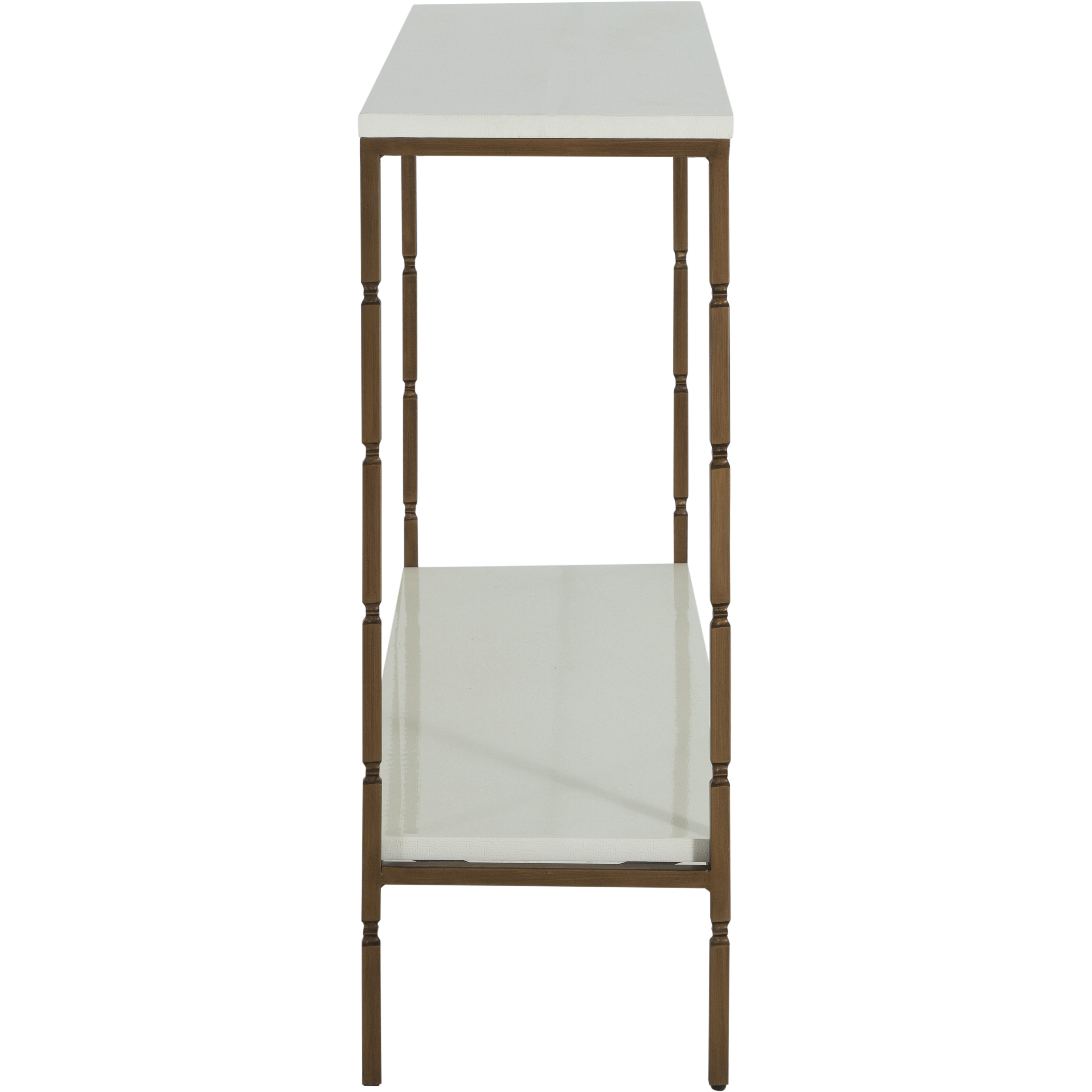 Bryson 40 X 12 inch Brushed Brass / White Seagrass Console Table
