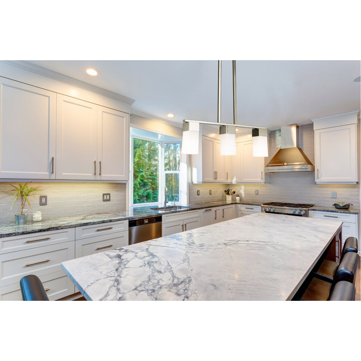 Ciara Springs 3 Light 24.02 inch Brushed Nickel Linear Pendant Ceiling Light