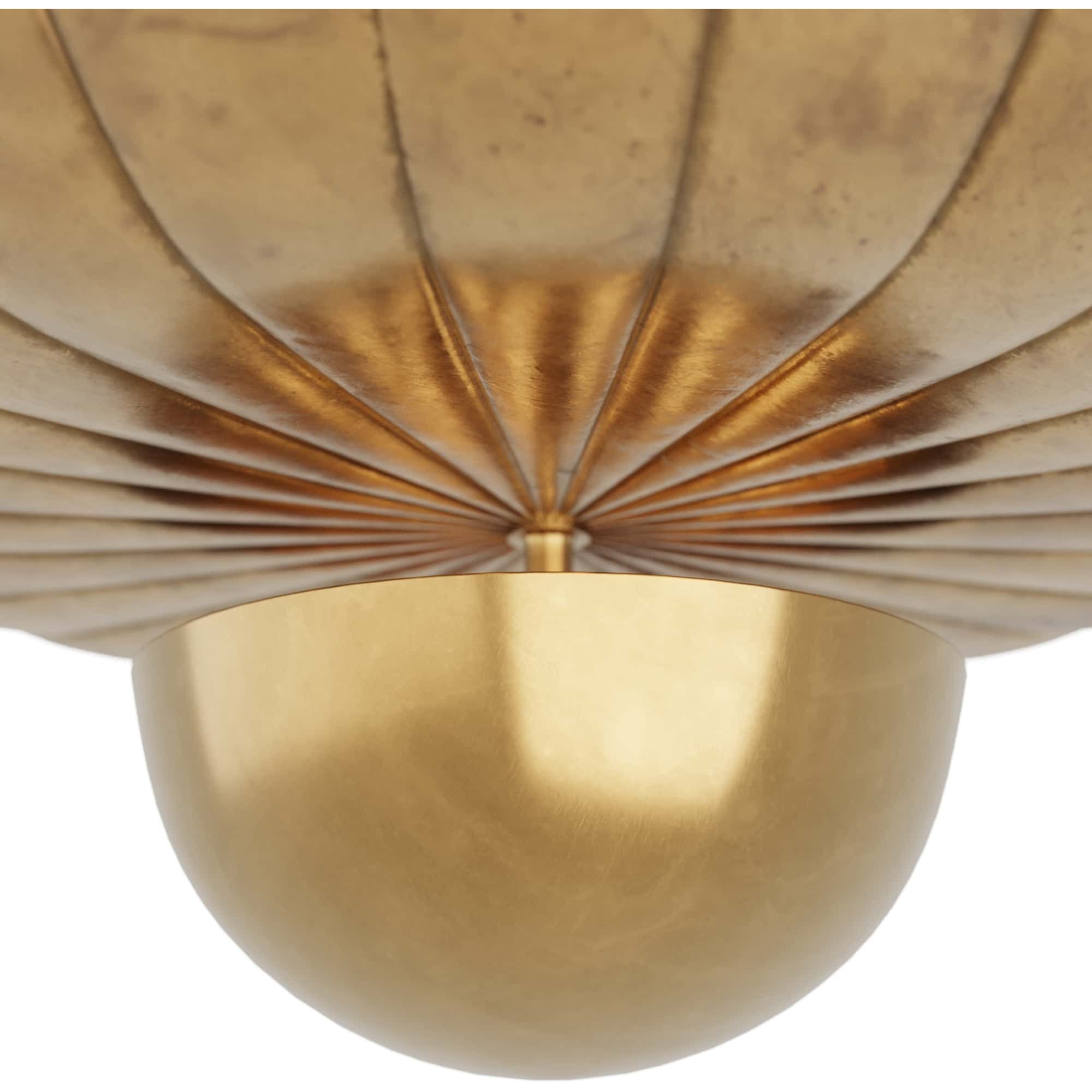 Teresa 1 Light 24 inch Antique Brass Flush Mount Ceiling Light