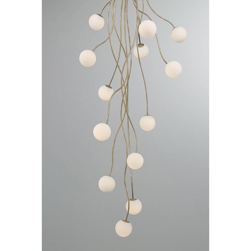 Athena LED 28 inch Antique Gold Chandelier Ceiling Light