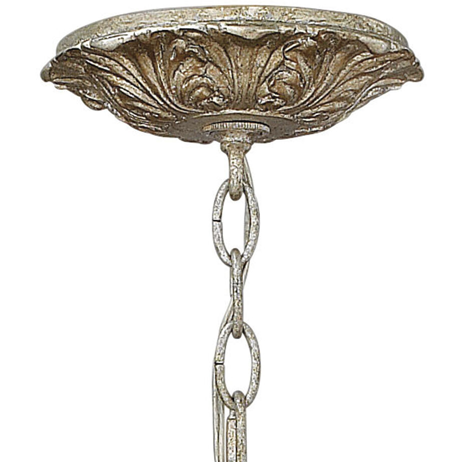 Carlton 5 Light 24 inch Silver Leaf Indoor Chandelier Ceiling Light