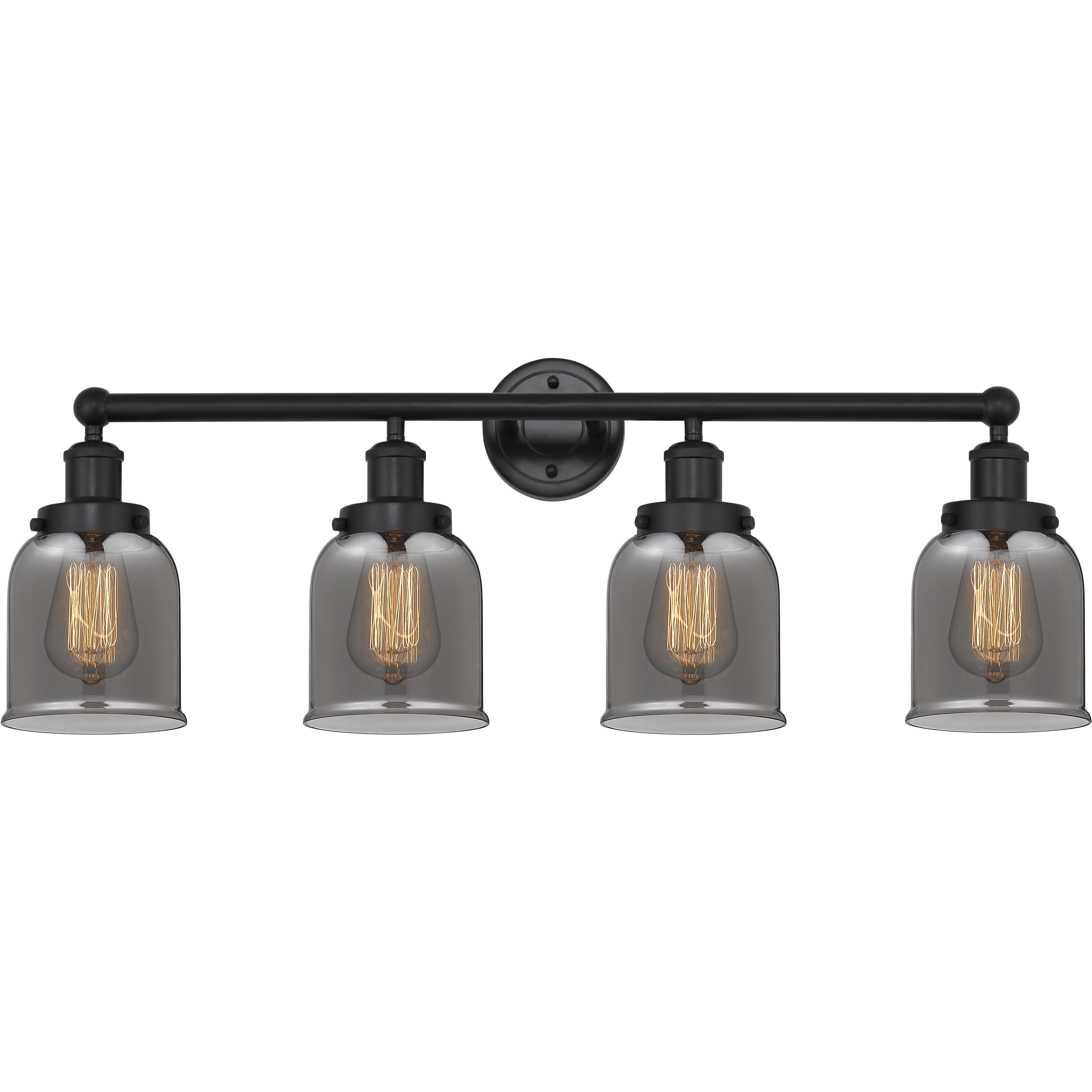 Bell 4 Light 33.5 inch Matte Black Bath Vanity Light Wall Light