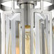 Mersesse 1 Light 5.5 inch Brushed Nickel Pendant Ceiling Light in 3.7, Clear Crystal