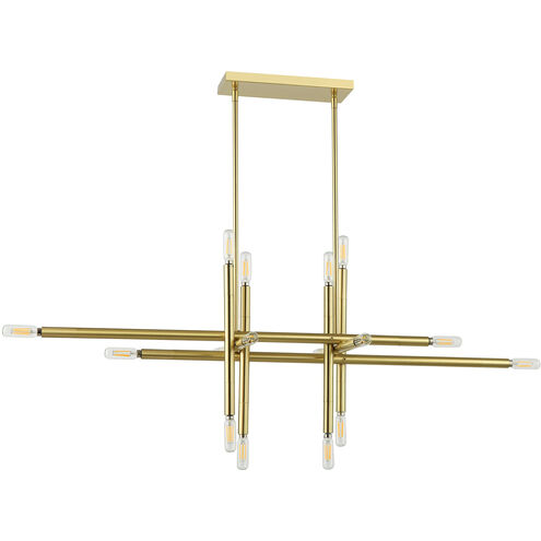 Kanata 16 Light 40 inch Aged Brass Horizontal Pendant Ceiling Light