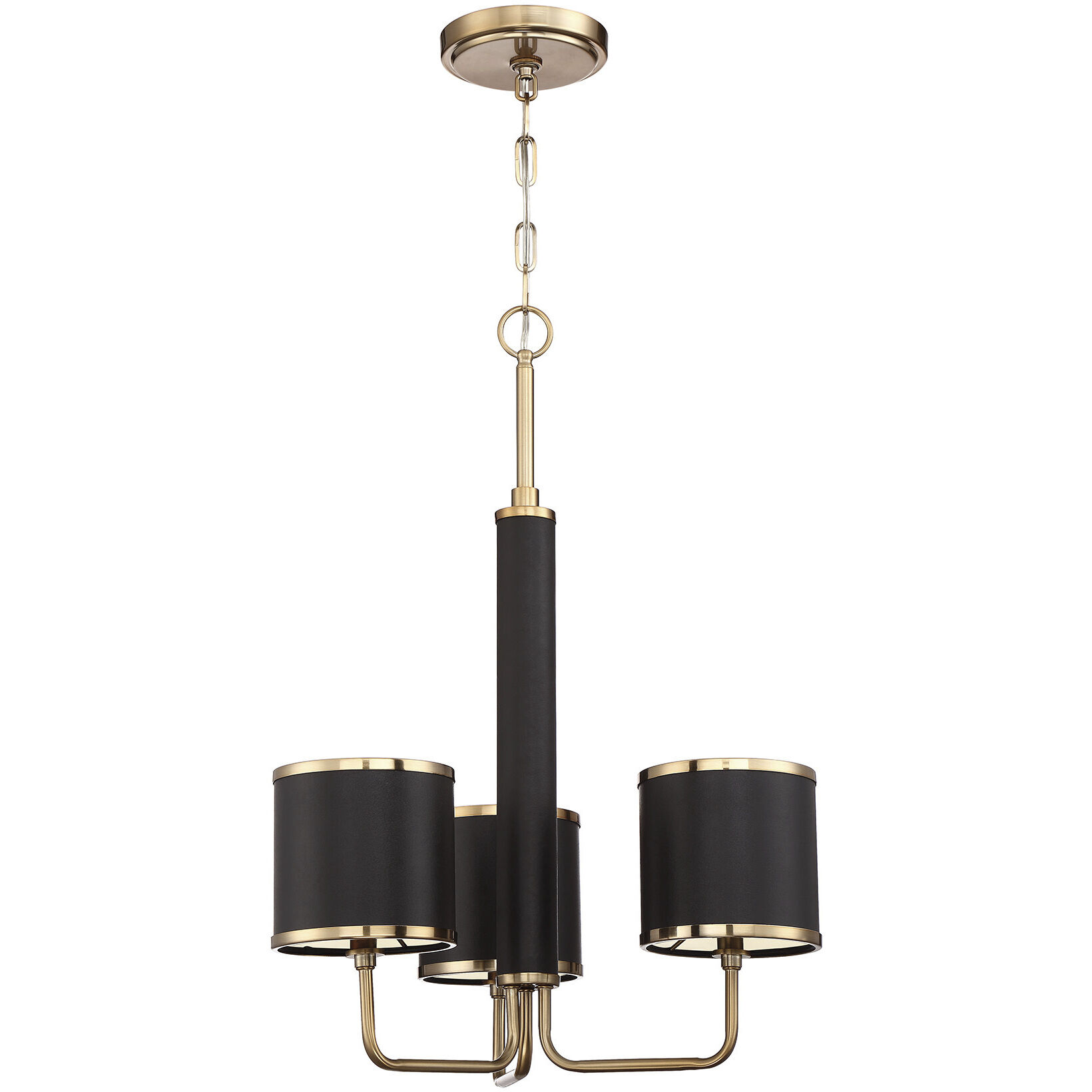Quinn 3 Light 23 inch Satin Brass Chandelier Ceiling Light