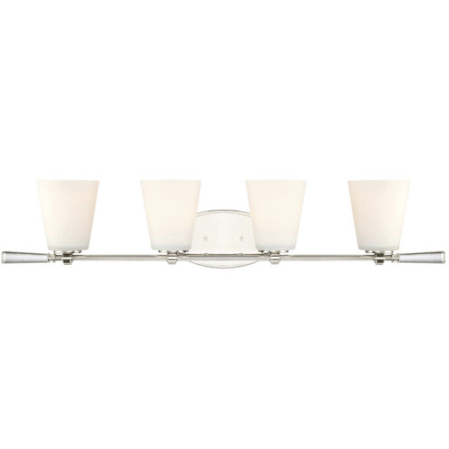 Abree 4 Light 32.25 inch Polished Nickel Bath Light Wall Light