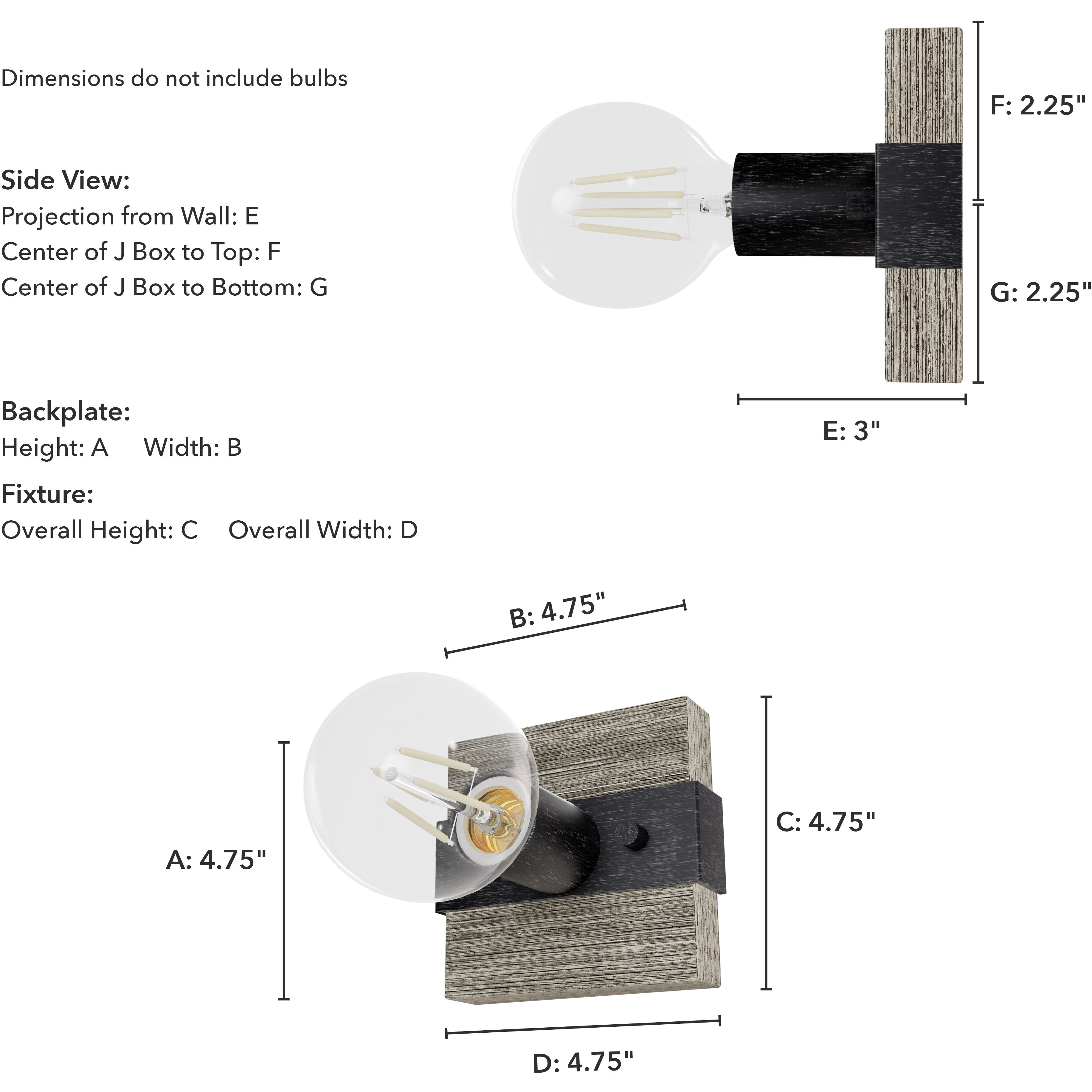 Donelson 1 Light 5 inch Brushed Iron and Barnwood Wall Sconce Wall Light, Small