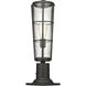 Helix 1 Light 21.25 inch Black Outdoor Pier Mounted Fixture