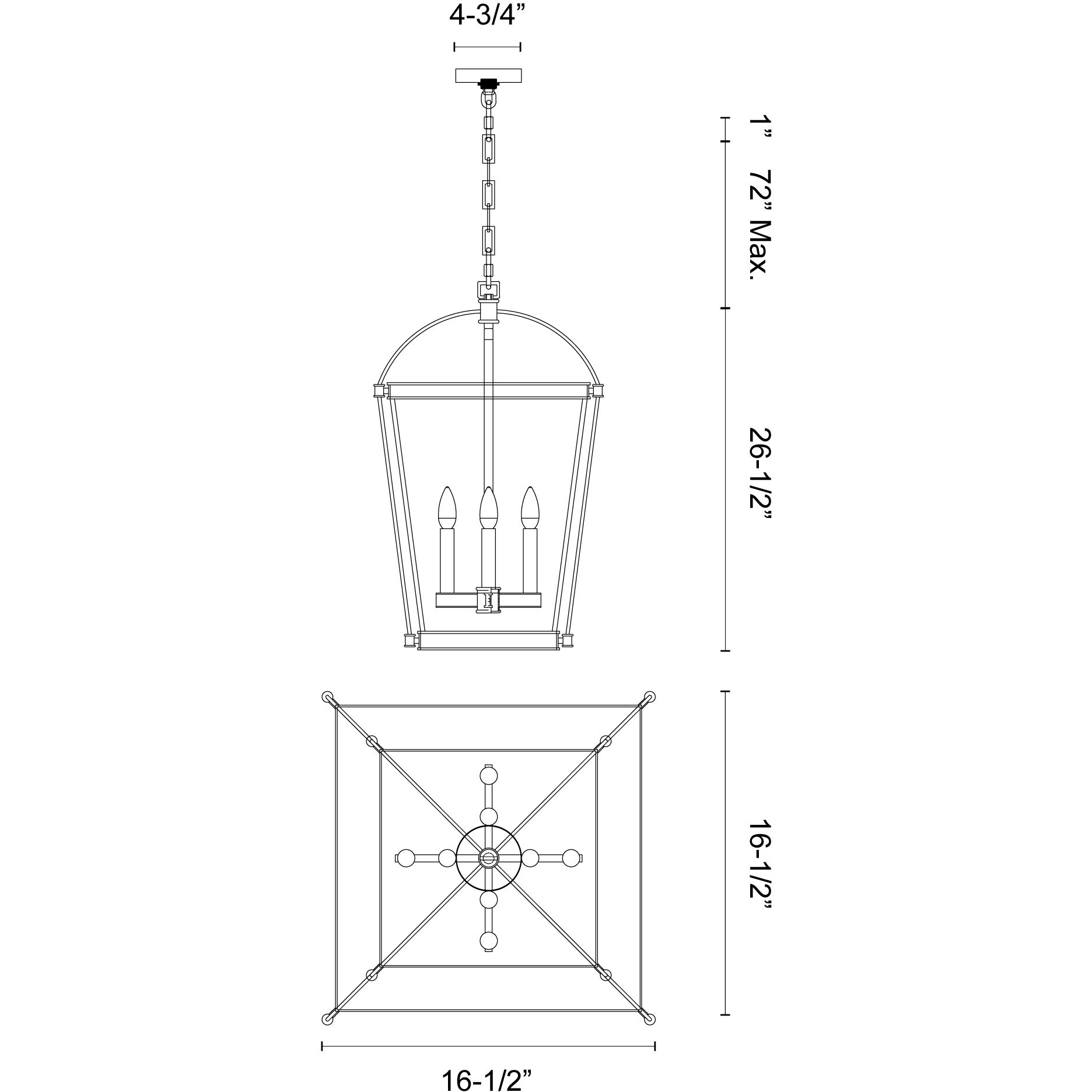Manor Pendant Ceiling Light in Urban Bronze