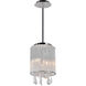 Benson 2 Light 8 inch Chrome Drum Shade Mini Pendant Ceiling Light