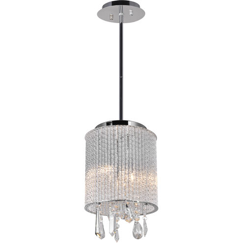 Benson 2 Light 8 inch Chrome Drum Shade Mini Pendant Ceiling Light
