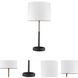 Rotunda 31 inch 150.00 watt Matte Black/ Hand Painted Antique Gold Table Lamp Portable Light