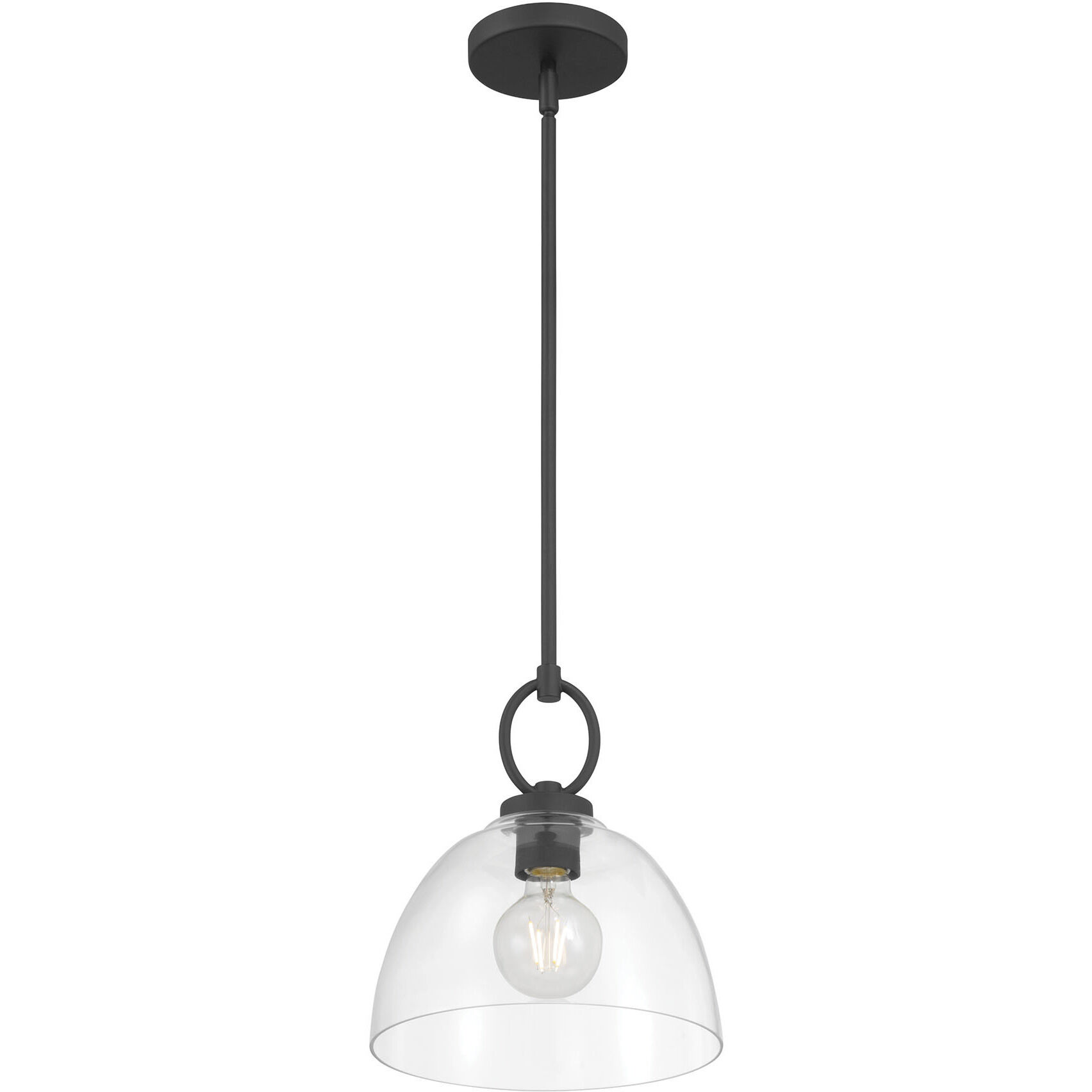 Velto 1 Light 10 inch Matte Black Pendant Ceiling Light