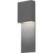 Flat Box LED 17 inch Textured Gray Indoor-Outdoor Sconce