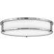 Lowell 24 inch Chrome Indoor Flush Mount Ceiling Light