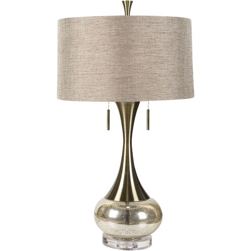 Karval 33 inch 60 watt Champagne Table Lamp Portable Light