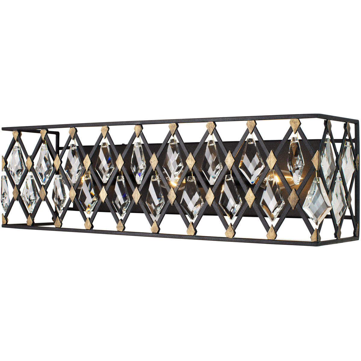 Windsor 3 Light 23.25 inch Carbon/Havana Gold Bath/Vanity Wall Light